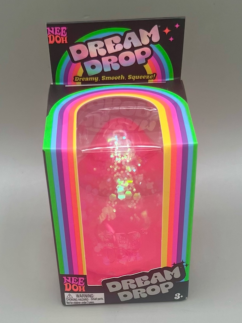 Authentic NeeDoh PINK Dream Drop Glitter Squishy By Schylling New in Box 🩷✨